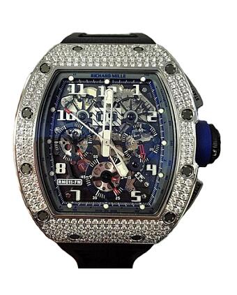 Richard Mille Replica Watch RM 011 WG Medium set Diamonds 511.061.91